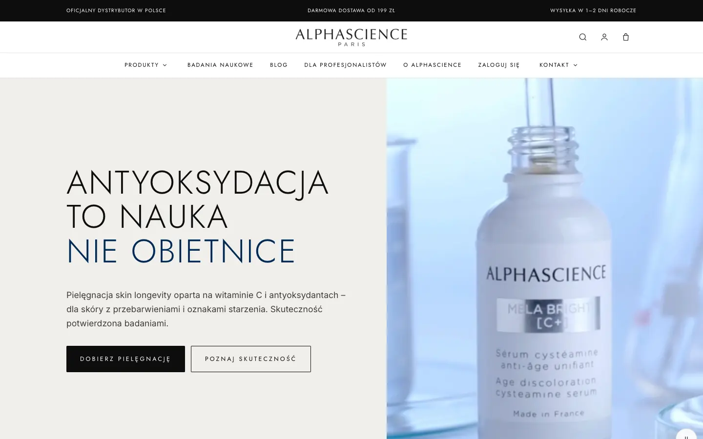 The alphascience.com.pl store