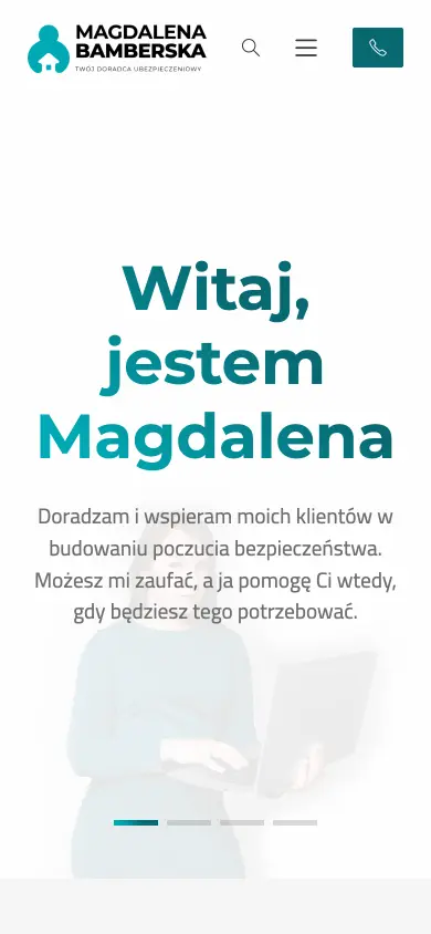Strona Magdaleny Bamberskiej na telefonie