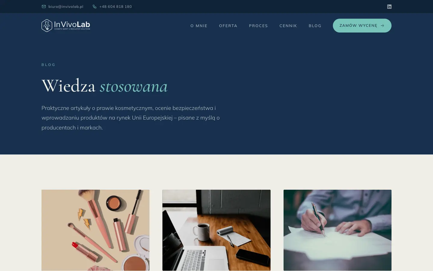The InVivoLab blog page: Applied knowledge