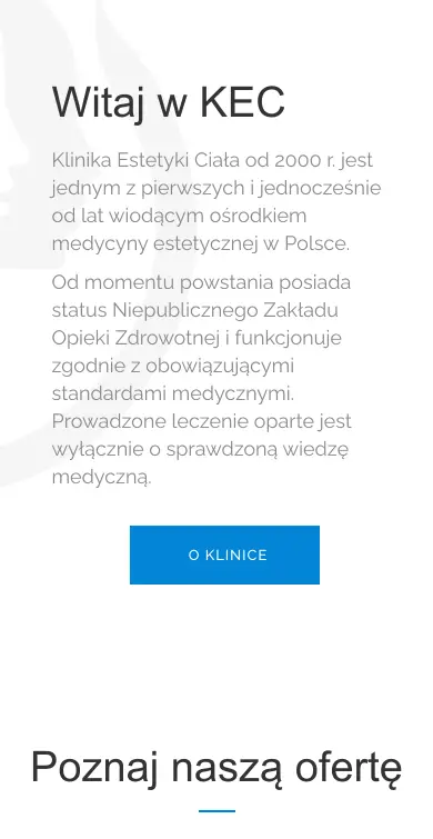 Nowa strona kec.pl na telefonie