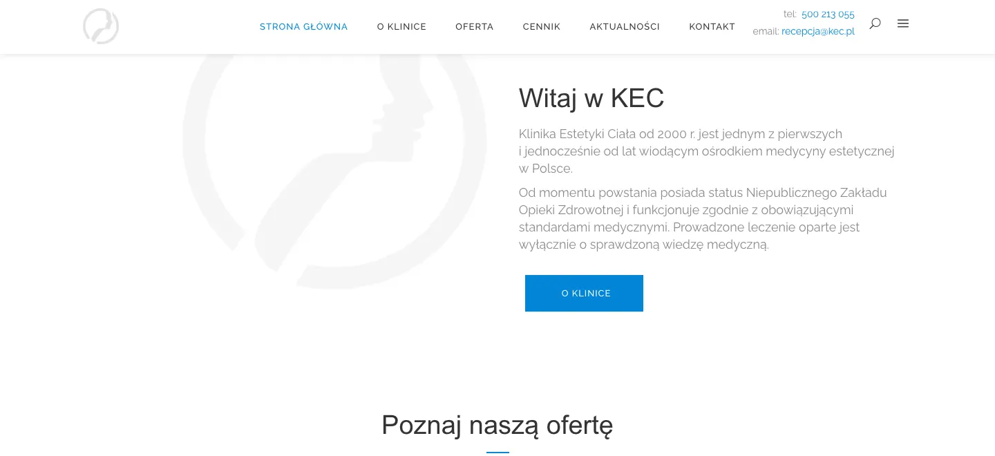 Nowa strona Kliniki Estetyki Ciała