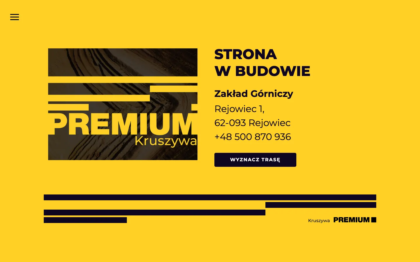 Premium Kruszywa temporary website